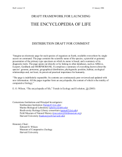 the encyclopedia of life