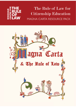 Magna Carta Resource Pack - British Institute of International and