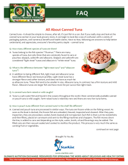 All About Canned Tuna