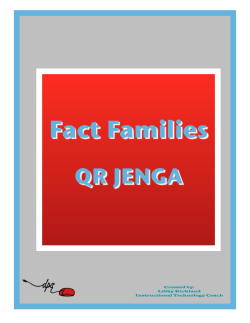 Fact Families QR Jenga