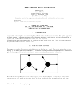 Chaotic Magnetic Spinner Toy Dynamics