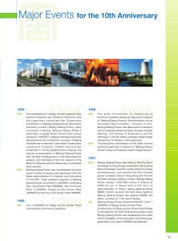 Major Events for the 10th Anniversary