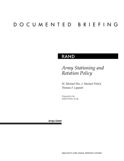 Army Stationing and Rotation Policy