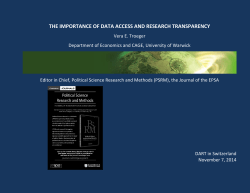 the importance of data access and research transparency