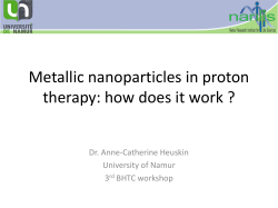 Metallic nanoparticles in proton therapy: how - BHTC