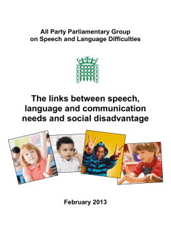 The links between speech, language and communication