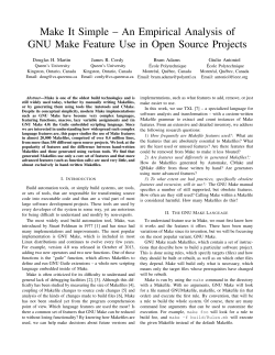 Make It Simple &ndash; An Empirical Analysis of GNU Make Feature Use in