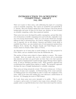 MATH475A Class Notes