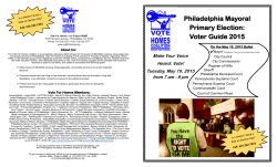 Philadelphia Mayoral Primary Election: Voter Guide
