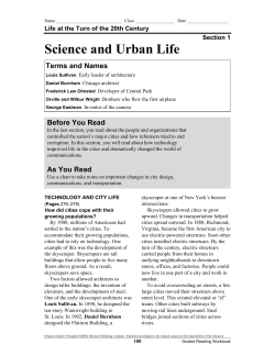 Science and Urban Life
