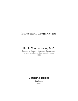 Industrial Combination - McMaster University, Canada