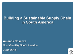 Building a Sustainable Supply Chain in South America