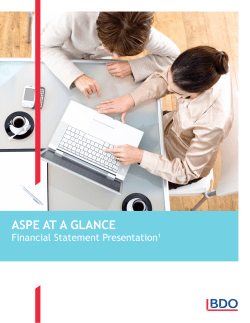 ASPE at a - BDO Canada