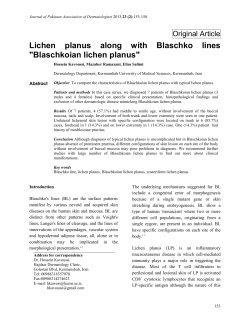 Lichen planus along with Blaschko lines "Blaschkoian lichen planus"