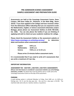 Pre-Admission Science Sample