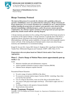 Biceps Tenotomy - Boston Shoulder Institute