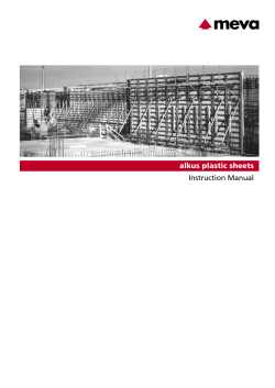 alkus All Plastic Facing Technical Instruction Manual