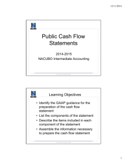Public Cash Flow Statements