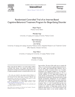 Randomized Controlled Trial of an Internet