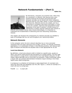 Network Fundamentals &ndash; (Part I)