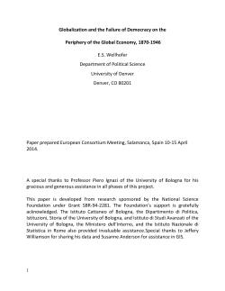 Globalisation and Democracy: Cycles of Expansion and Contraction