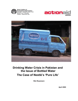 Drinking water in Pakistan and Nestl&eacute;