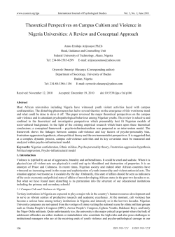 Theoretical Perspectives on Campus Cultism