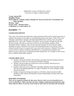 SEMESTER AT SEA COURSE SYLLABUS