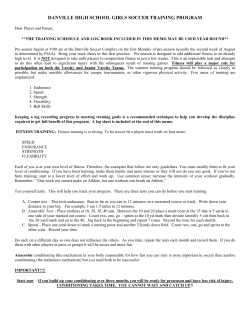 danville high school girls soccer training program