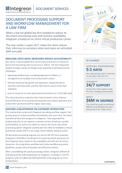 Document Processing Support and Workflow Coordination