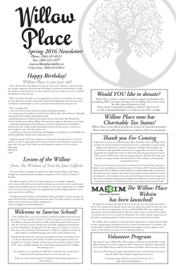 Happy Birthday! Lesson of the Willow The Willow Place Website has