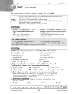 Lesson 8 - Odds