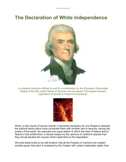 The Declaration of White Independence
