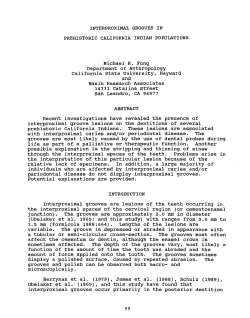 interproximal grooves in prehistoric california indian