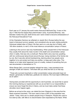 Chapel Service Holocaust PDF File