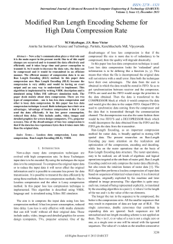 Modified Run Length Encoding Scheme for High Data