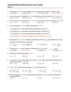 Ch 1 Review #2 KEY - Gulf Islands Secondary