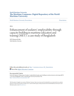Enhancement of seafarers` employability through capacity building