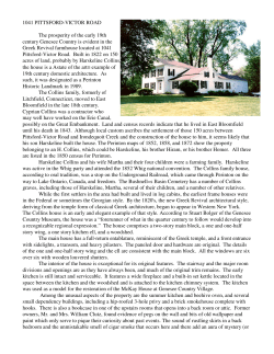 1041 PITTSFORD-VICTOR ROAD The prosperity of the early 19th