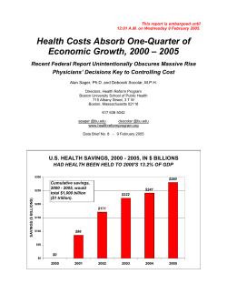Health Costs Absorb One-Quarter of Economic