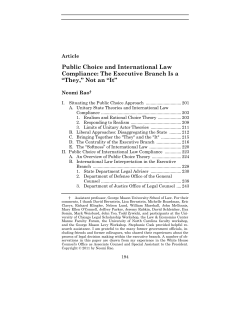 Public Choice and International Law Compliance: The Executive