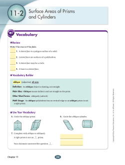 Surface Areas of Prisms and Cylinders