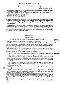 Bombay Highways Act, 1955