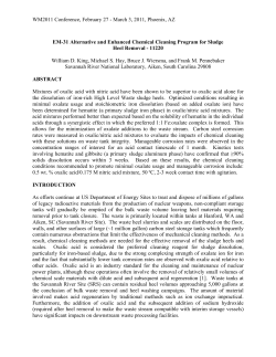 EM-31 Alternative and Enhanced Chemical Cleaning Program for