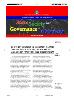State Societyand Governancein Melanesia