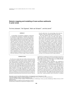 Seismic mapping and modeling of near
