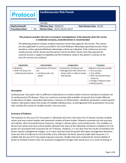 Cardiovascular Risk Panels