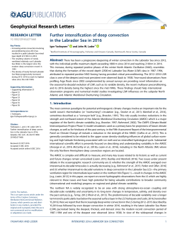 Labrador Sea deep convection