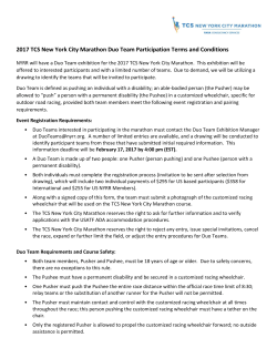 2017 TCS New York City Marathon Duo Team Participation Terms