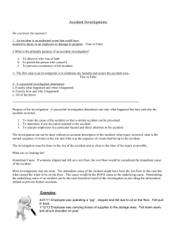 Accident Investigations